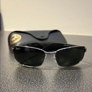 Ray-Ban Silver and Black Sunglasses